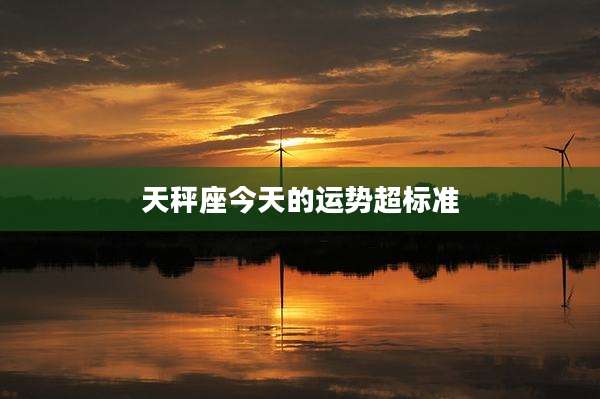 天秤座今天的运势超标准