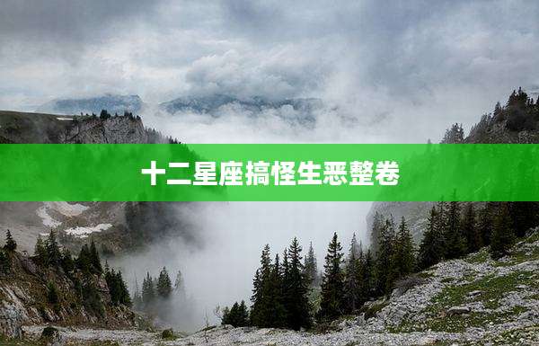 十二星座搞怪生恶整卷