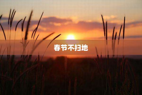 春节不扫地