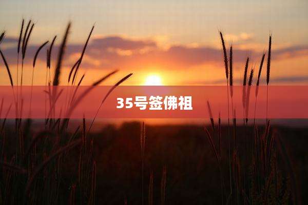 35号签佛祖