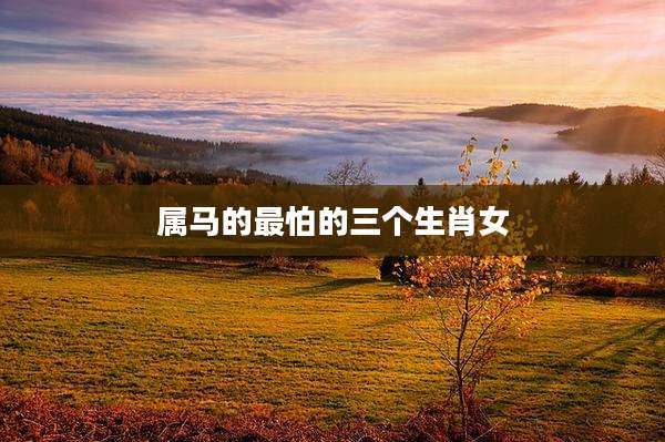 属马的最怕的三个生肖女