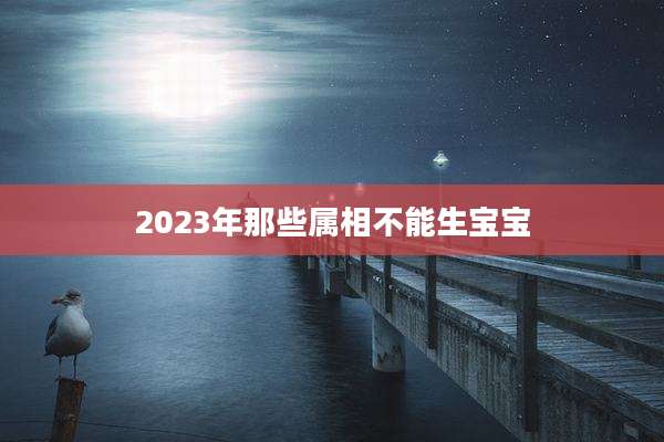 2023年那些属相不能生宝宝