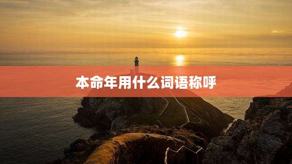 本命年用什么词语称呼
