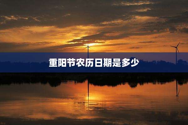 重阳节农历日期是多少