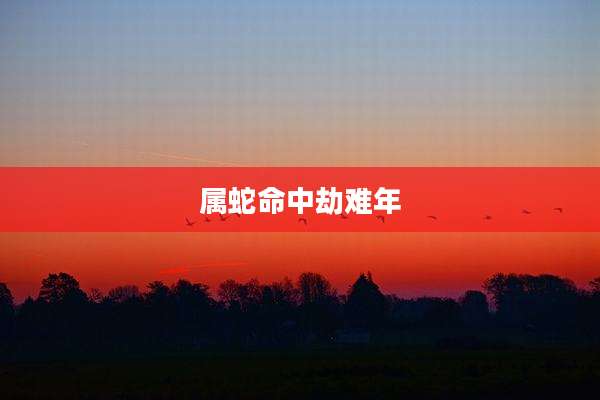 属蛇命中劫难年