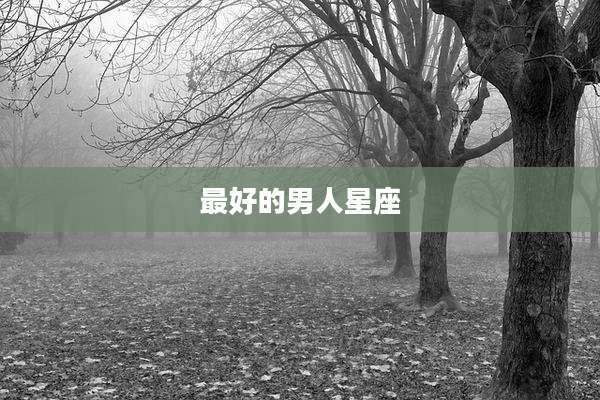最好的男人星座