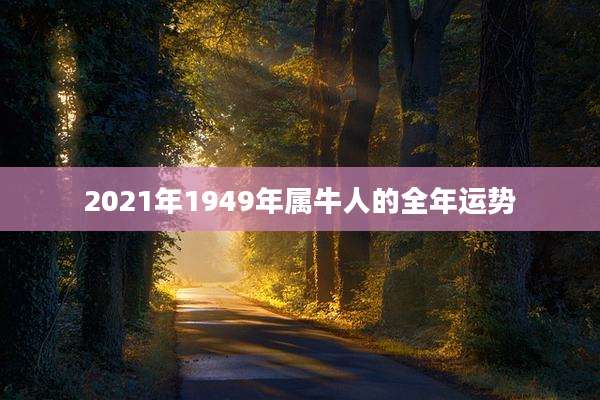 2021年1949年属牛人的全年运势