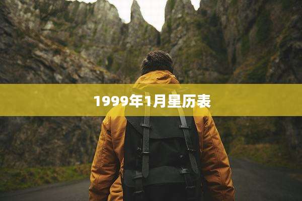 1999年1月星历表