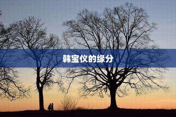 韩宝仪的缘分