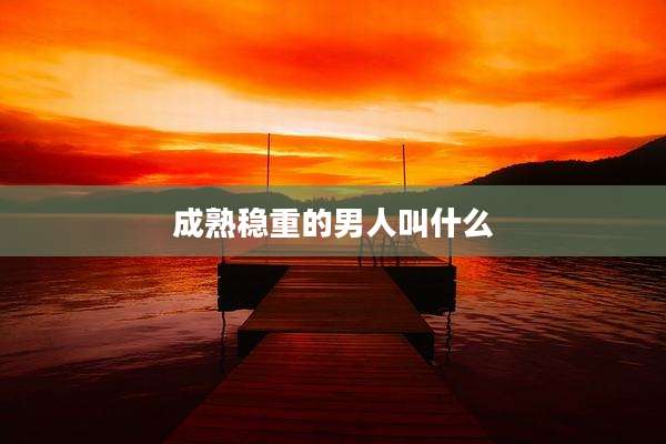 成熟稳重的男人叫什么