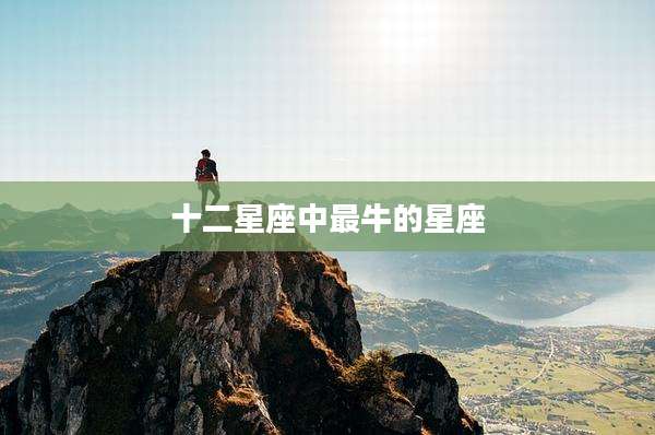十二星座中最牛的星座
