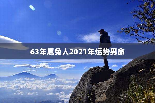 63年属兔人2021年运势男命