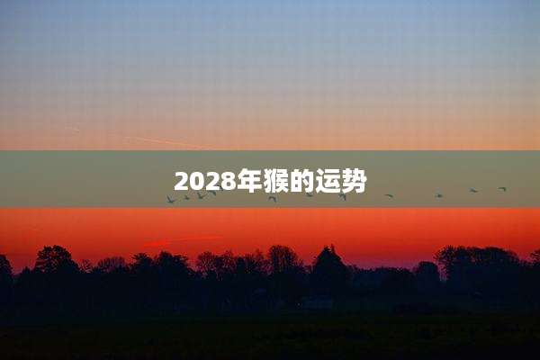 2028年猴的运势