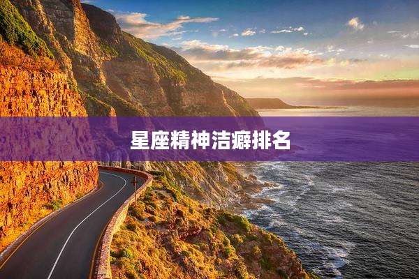 星座精神洁癖排名