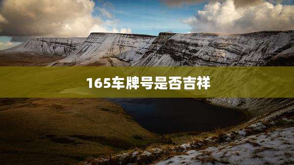 165车牌号是否吉祥