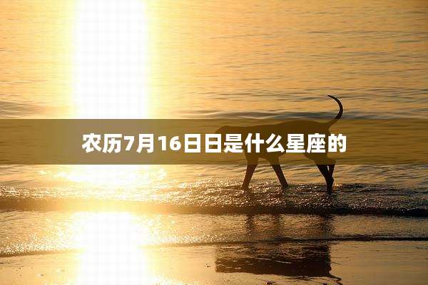 农历7月16日日是什么星座的