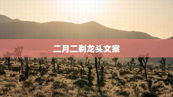 二月二剃龙头文案