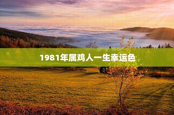 1981年属鸡人一生幸运色