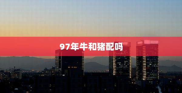 97年牛和猪配吗