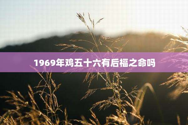 1969年鸡五十六有后福之命吗
