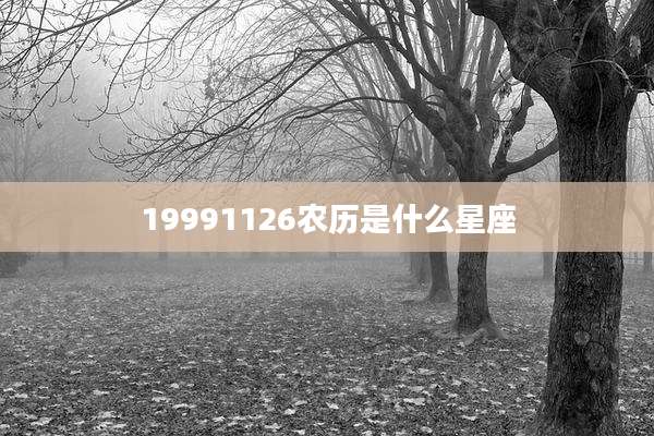 19991126农历是什么星座
