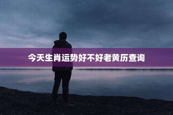 今天生肖运势好不好老黄历查询