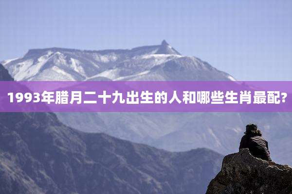 1993年腊月二十九出生的人和哪些生肖最配?