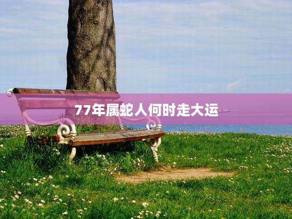 77年属蛇人何时走大运