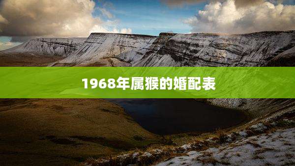 1968年属猴的婚配表