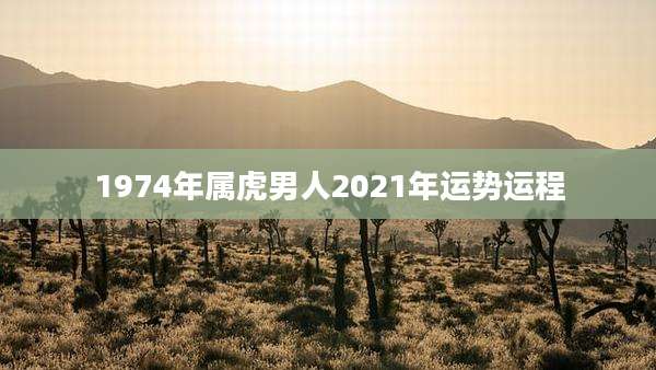 1974年属虎男人2021年运势运程