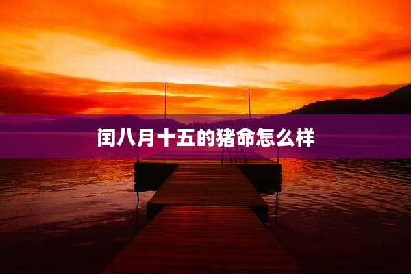 闰八月十五的猪命怎么样