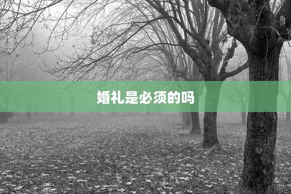 婚礼是必须的吗