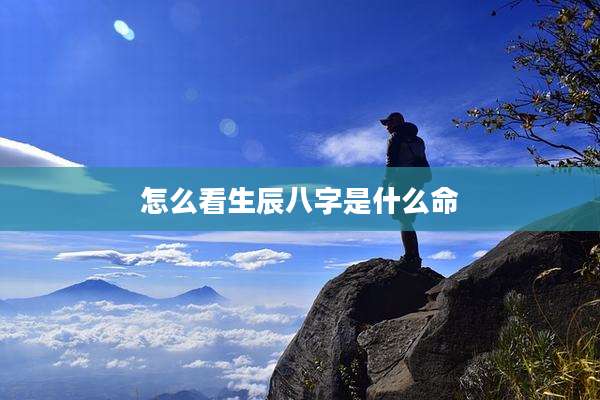 怎么看生辰八字是什么命