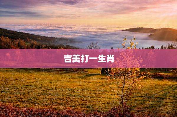 吉美打一生肖