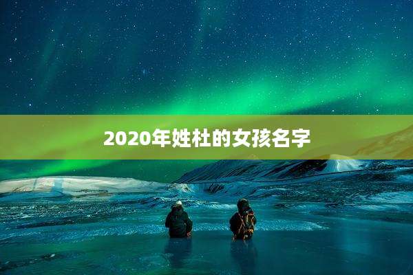 2020年姓杜的女孩名字