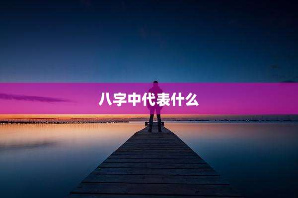 八字中代表什么