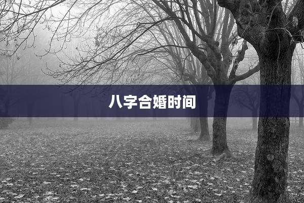 八字合婚时间