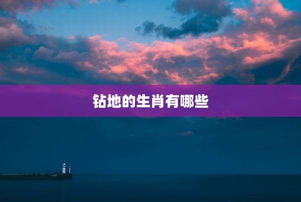 钻地的生肖有哪些