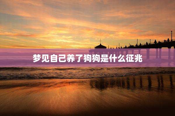 梦见自己养了狗狗是什么征兆