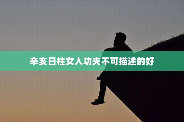 辛亥日柱女人功夫不可描述的好