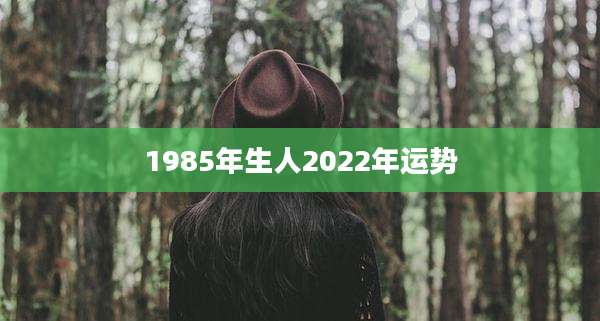 1985年生人2022年运势