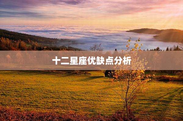 十二星座优缺点分析