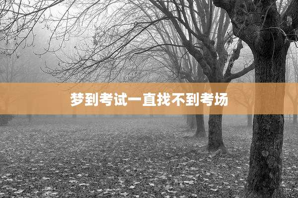 梦到考试一直找不到考场