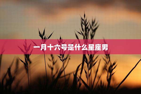 一月十六号是什么星座男