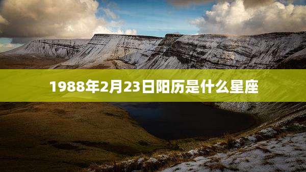 1988年2月23日阳历是什么星座
