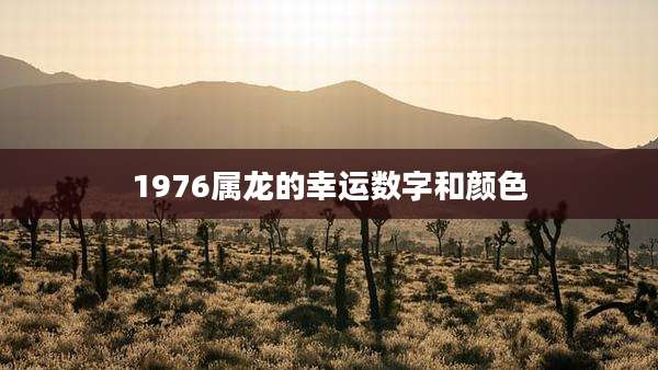 1976属龙的幸运数字和颜色