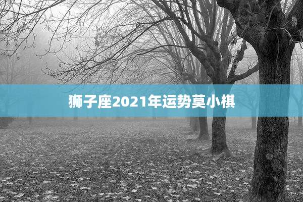 狮子座2021年运势莫小棋