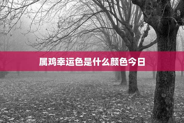 属鸡幸运色是什么颜色今日