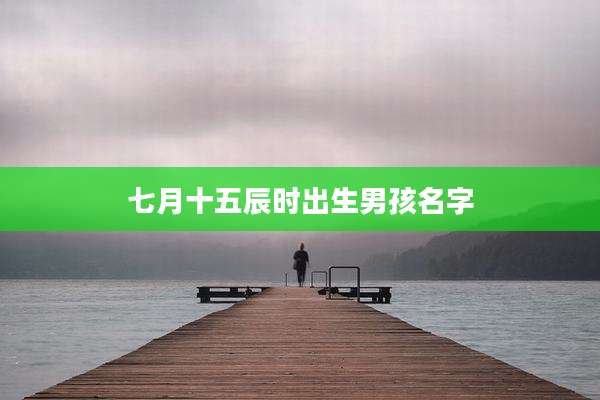 七月十五辰时出生男孩名字