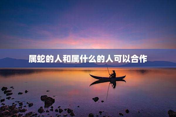 属蛇的人和属什么的人可以合作